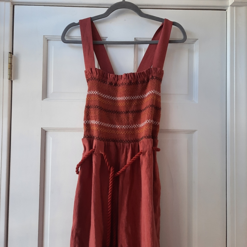 Free People Sienna Smocked Jumpsuit NWT Size Small - Picture 6 of 9